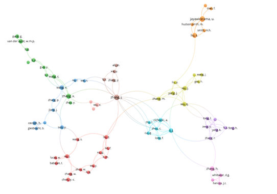 Diagrama de concurrencia de autores en scopus