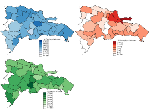 Characteristics of labor market
participation of the female population classified by provinces, (2019 and 2021)