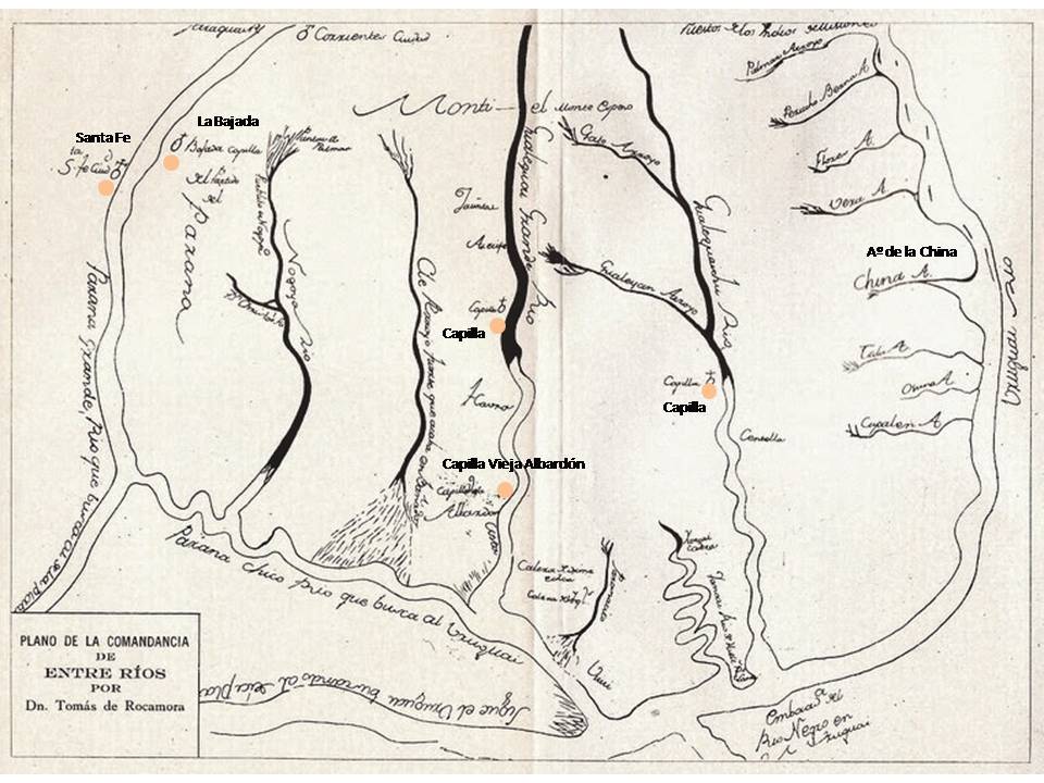 Mapa
de Relevamiento de Rocamora.