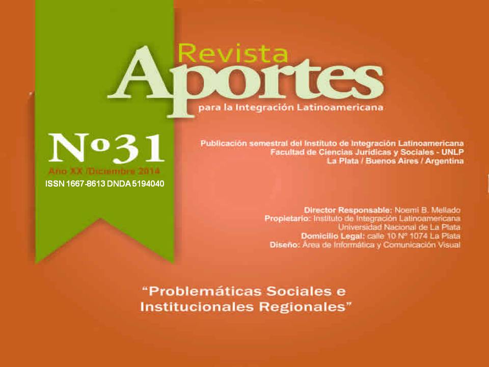 					Ver Núm. 31 (20): Problemáticas sociales e institucionales regionales
				