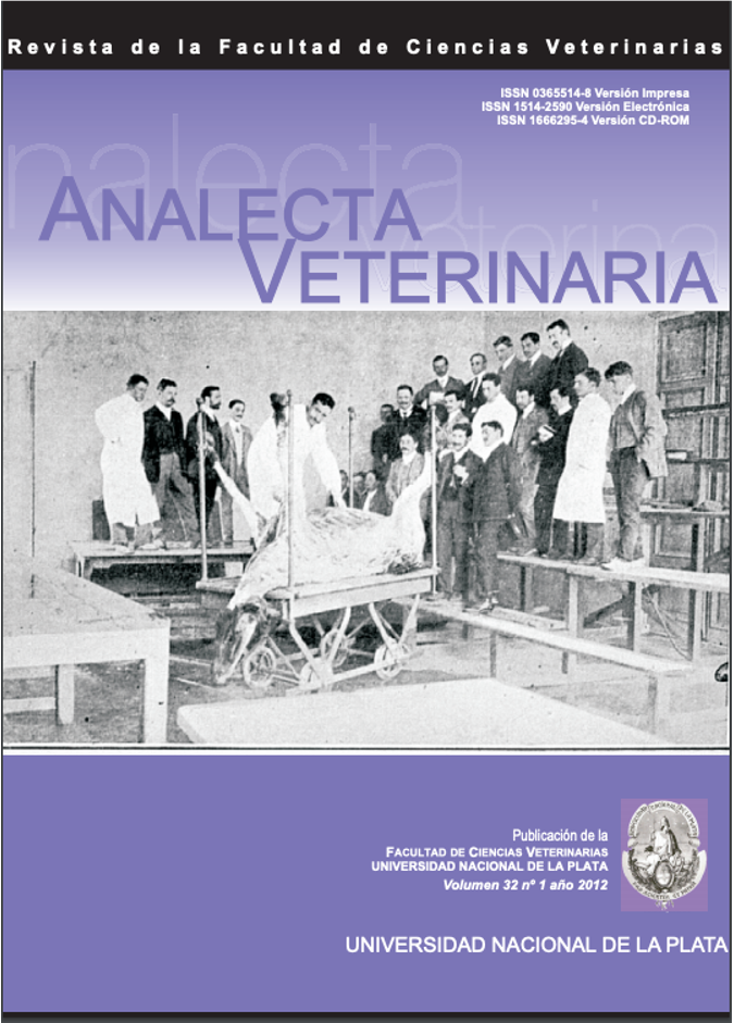 					Ver Vol. 32 Núm. 1 (2012): Analecta Veterinaria
				
