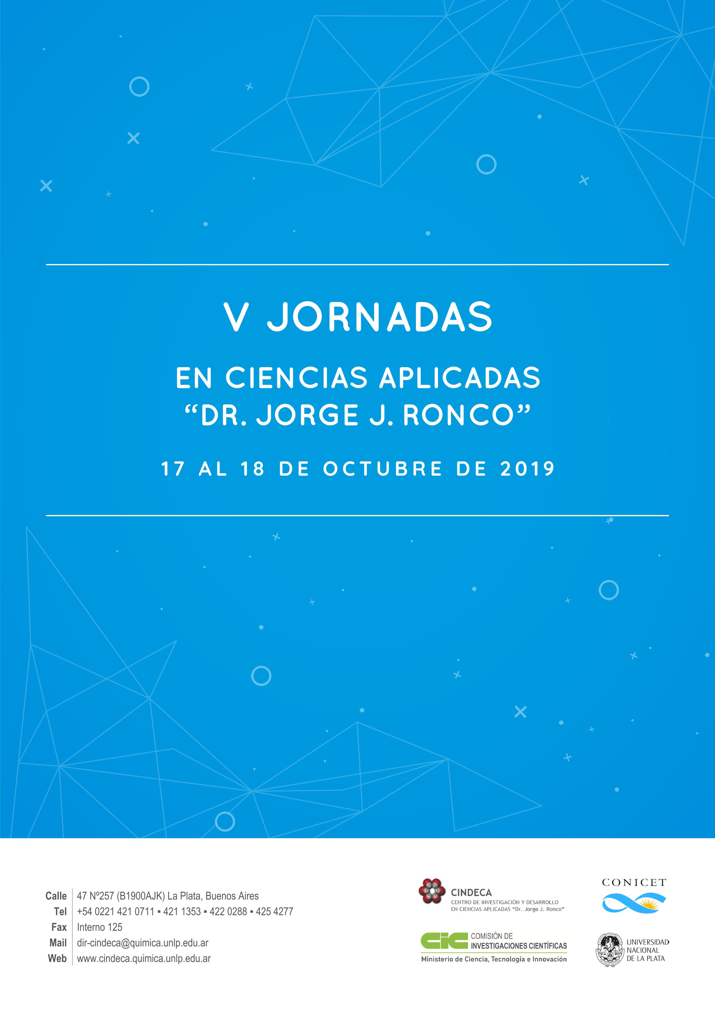 					Ver Vol. 2 (2019): V Jornadas en Ciencias Aplicadas "Dr. Jorge J. Ronco"
				