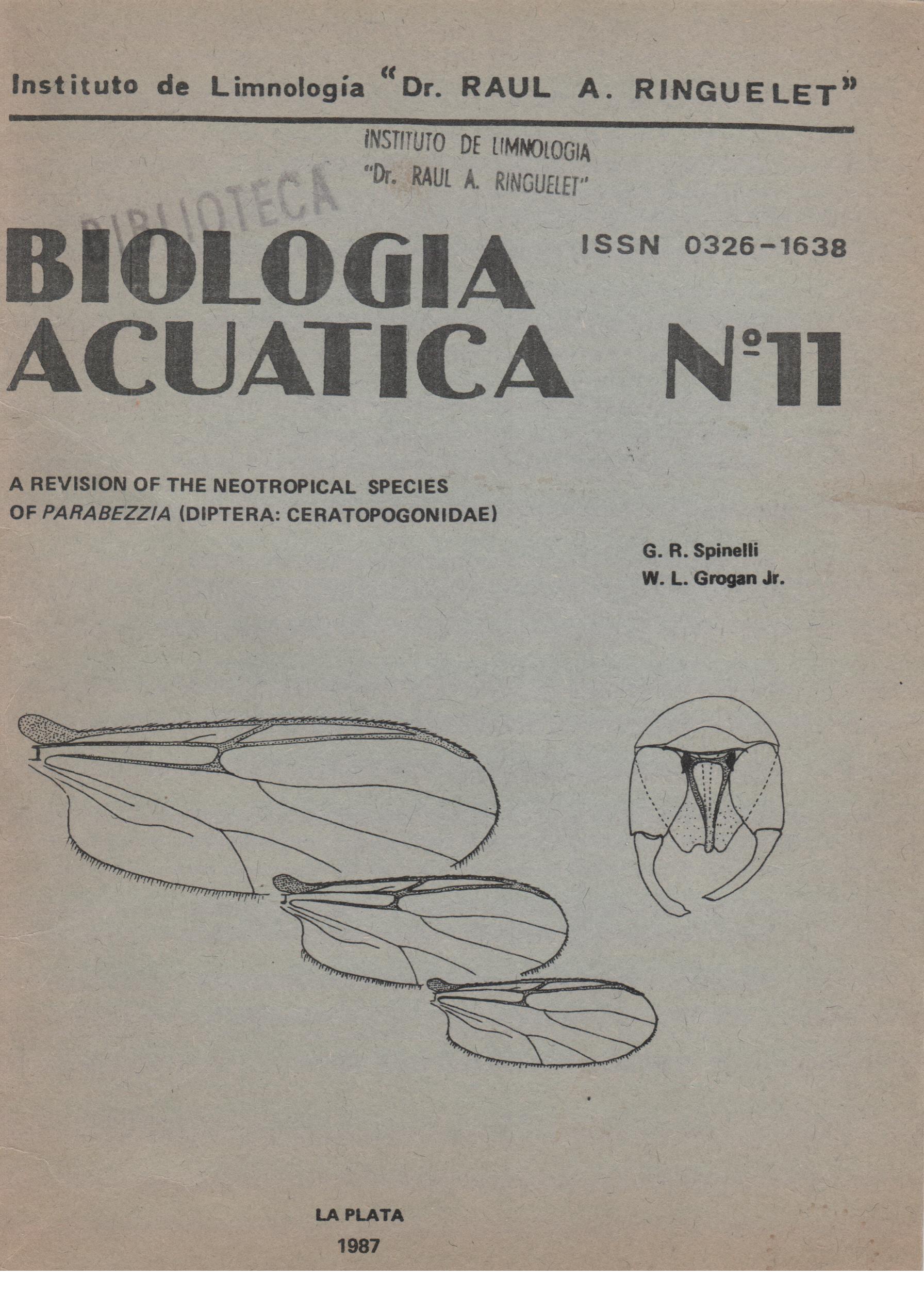 					Ver Núm. 11 (1987): A revision of the Neotropical species of Parabezzie (Diptera: Ceratopogonidae)
				