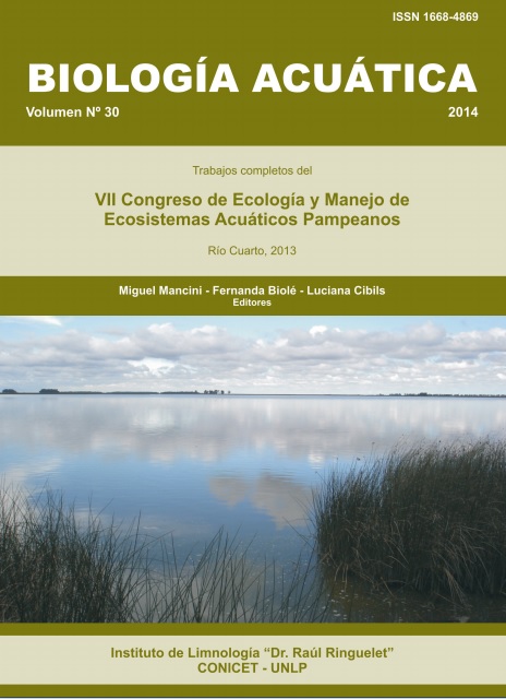 					Ver Núm. 30 (2014): Trabajos completos del VII Congreso de Ecología y Manejo de Ecosistemas Acuáticos Pampeanos (EMEAP)
				
